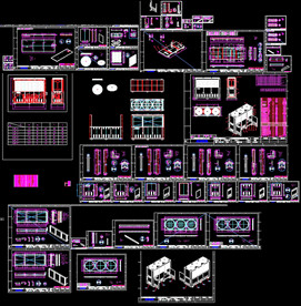 制冷设备柜式机组钣金cad图纸