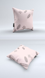 高档粉色北欧印花图案手绘抱枕