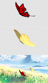 蝴蝶飞舞Alpha通道循环两款