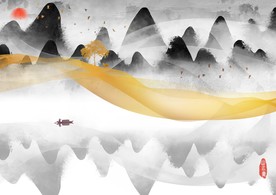 新中式水墨山水画装饰画