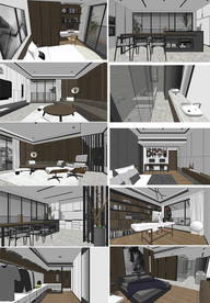 现代风家装su模型