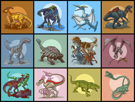 矢量侏罗纪恐龙系列