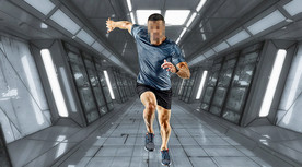 跑步健身背景墙