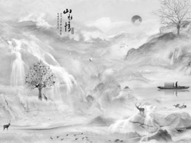 意境大理石麋鹿通道不分色不分层