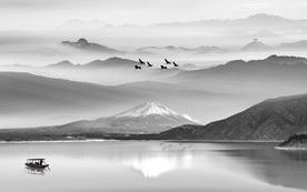 意境山水画分层