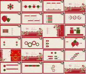 红色大气创业融资计划书PPT