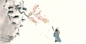 原创 桃花 山涧游僧