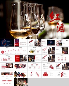 高档红酒葡萄酒产品介绍ppt