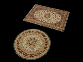 古典方形和圆形地毯模型