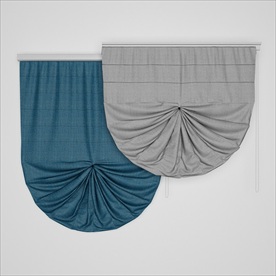 古典罗马窗帘模型