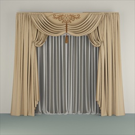 古典欧式窗帘模型