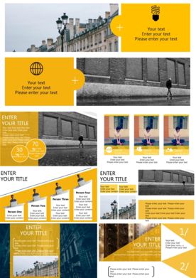 时尚欧美风多图文排版PPT模板