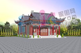 祠堂效果图图片