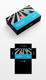 矢量风景包装盒设计图片