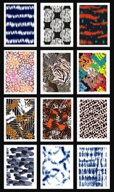 家居纺织品四方连续花卉印花图案