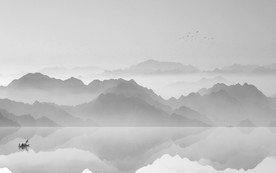 新中式新品水墨壁画 TIF分层