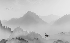 灰色高档水墨画 TIF分层