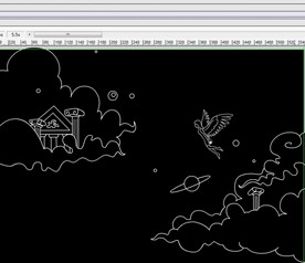 天使飞入天国线条动画15秒