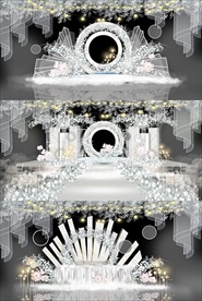 白色轻奢婚礼效果图