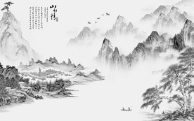 新品意境水墨画 TIF分层画