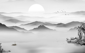 灰色无框画分层