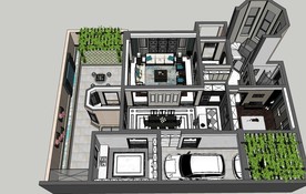 新中式别墅SU模型