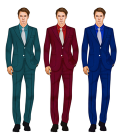 手绘西服服装款式效果图设计图