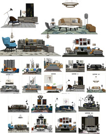 家居客厅家具组合