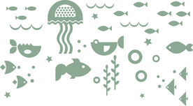 海底世界海洋公园矢量卡通