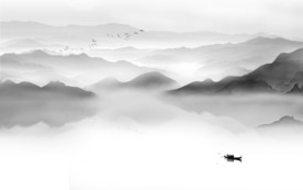 新中式新品水墨画 TIF分层