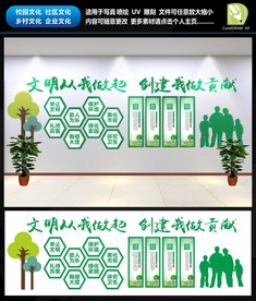 创建文明城市文化墙