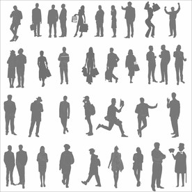 人群剪影