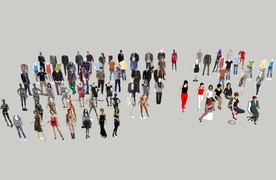 服装店模特SU模型