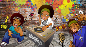 嘻哈摇滚背景墙