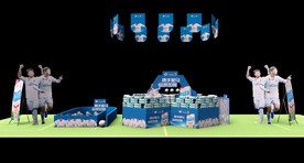 促销台酸奶堆头