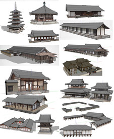 中式古建筑模型