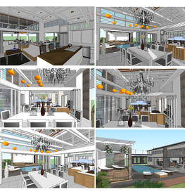 休闲会所SU模型