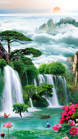 高清山水画竖版