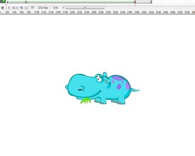 形状补间动画变河马3秒