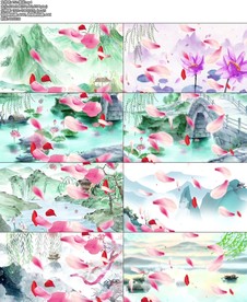 752-落花led背景视频