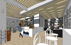 咖啡吧SU模型 餐饮SU模型