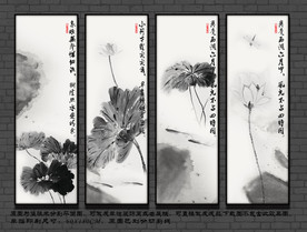 荷花 新中式装饰画