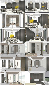 新中式室内模型