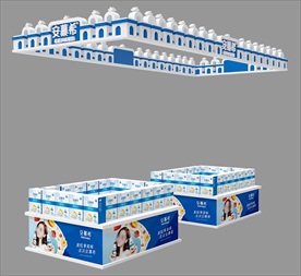 牛奶酸奶堆头促销3d模型