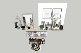 中式摆件SU模型