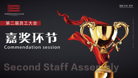 嘉奖环节奖杯展板模板