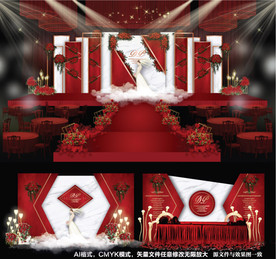 红白大理石婚礼