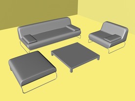 室内模型 沙发模型 欧式客厅