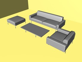 室内模型 沙发模型 欧式客厅