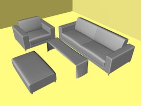 室内模型 沙发模型 欧式客厅